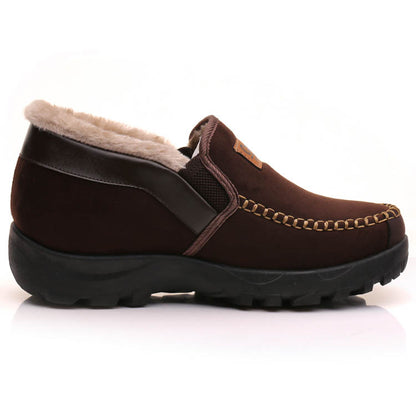 Men's Comfortable Waterproof Warm Cow Leather Snow Boots