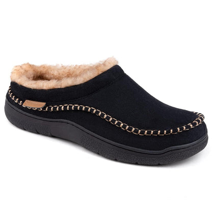 🔥Hot Sale 60% Off🔥Men's Non-Slip Warm Plush Wide Toe Orthopedic Slip-on Slippers