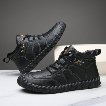 Last Day 60% OFF🔥⏱️New Arrival Promotion⏱️🔥Men's Casual Leather Good Arch Support & Non-slip Outdoor Breathable Walking Shoes