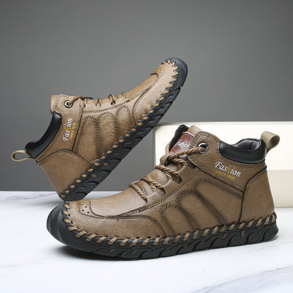 Last Day 60% OFF🔥⏱️New Arrival Promotion⏱️🔥Men's Casual Leather Good Arch Support & Non-slip Outdoor  Breathable Walking Shoes