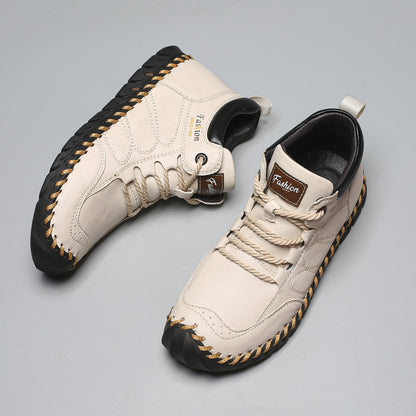 Last Day 60% OFF🔥⏱️New Arrival Promotion⏱️🔥Men's Casual Leather Good Arch Support & Non-slip Outdoor  Breathable Walking Shoes