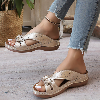 🔥Last Day Promotion 50% OFF - Women's Flowers Decor Arch Support Sandals