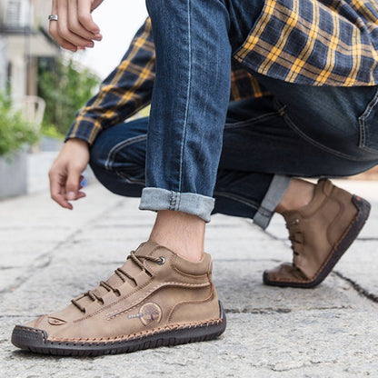 🔥Best - Selling Style🔥 Men’s Hand - Stitched Non - Slip Casual Leather Boots | Stylish & Casual