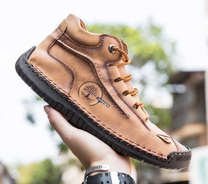 🔥Best - Selling Style🔥 Men’s Hand - Stitched Non - Slip Casual Leather Boots | Stylish & Casual