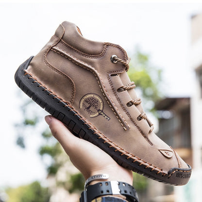 🔥Best - Selling Style🔥 Men’s Hand - Stitched Non - Slip Casual Leather Boots | Stylish & Casual