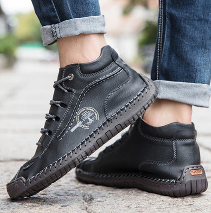 🔥Best - Selling Style🔥 Men’s Hand - Stitched Non - Slip Casual Leather Boots | Stylish & Casual