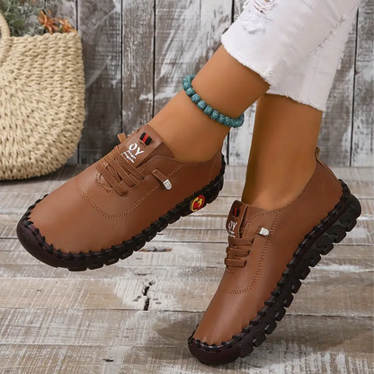 🔥Best Seller-Last Day Sale 60% OFF🔥Women's Hand-Stitched Uniqcomfy Wide Toe Box Leather Shoes