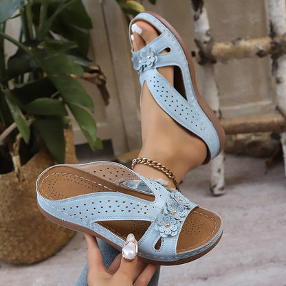 🔥Last Day Promotion 50% OFF - Women's Flowers Decor Arch Support Sandals