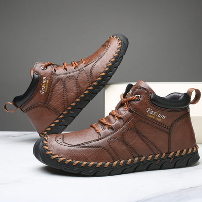 Last Day 60% OFF🔥⏱️New Arrival Promotion⏱️🔥Men's Casual Leather Good Arch Support & Non-slip Outdoor  Breathable Walking Shoes