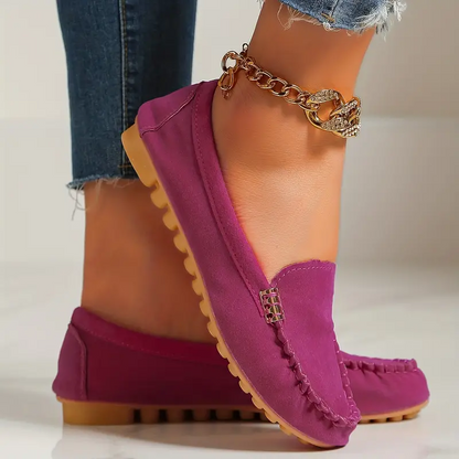 🔥Hot Sale🔥Waukris's Round-Toe Flats,Breathable Orthopedic Slip On Walking Shoes