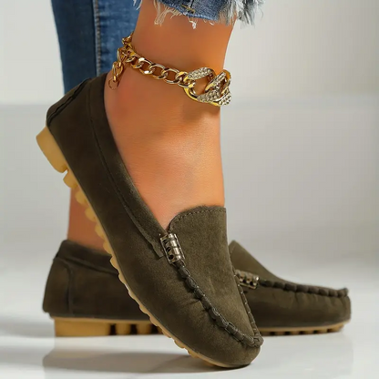 🔥Hot Sale🔥Waukris's Round-Toe Flats,Breathable Orthopedic Slip On Walking Shoes