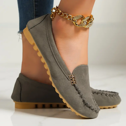 🔥Hot Sale🔥Waukris's Round-Toe Flats,Breathable Orthopedic Slip On Walking Shoes