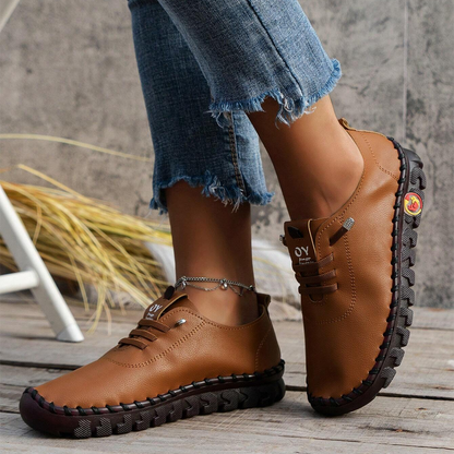 🔥Best Seller-Last Day Sale 60% OFF🔥Women's Hand-Stitched Uniqcomfy Wide Toe Box Leather Shoes