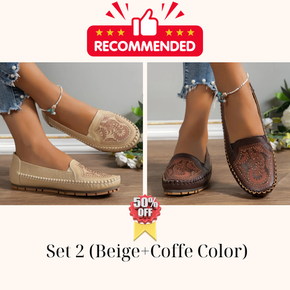 🔥Best Seller-Last Day Sale 60% OFF🔥Women's Leather Moccasins( Buy 2 Free Shipping )