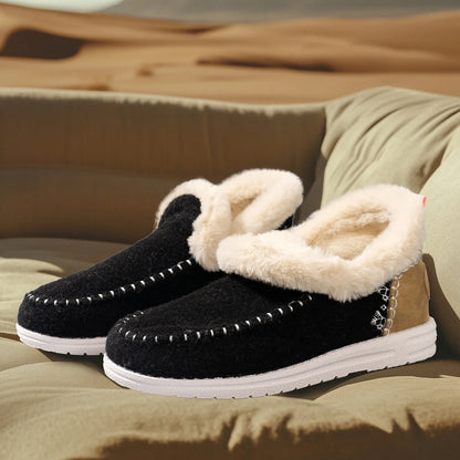 Orthopädische Winterstiefel aus Wolle für Damen, gemütliche Winterschuhe 