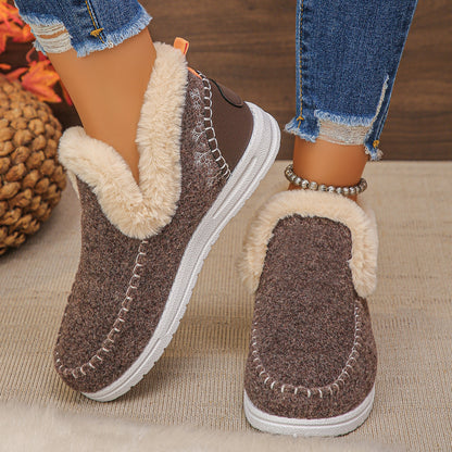 Orthopädische Winterstiefel aus Wolle für Damen, gemütliche Winterschuhe 