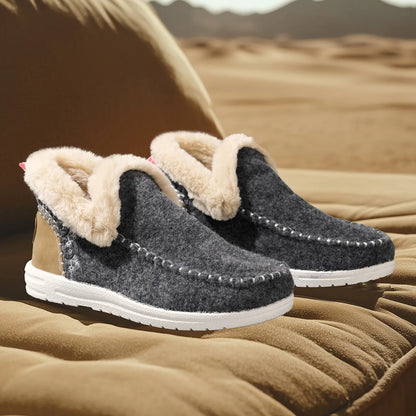 Orthopädische Winterstiefel aus Wolle für Damen, gemütliche Winterschuhe 