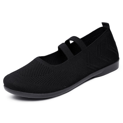 Women's Breathable Mesh Mary Jane Shoes – Easy Slip-On, Non-Slip Sole for All-Day Comfort