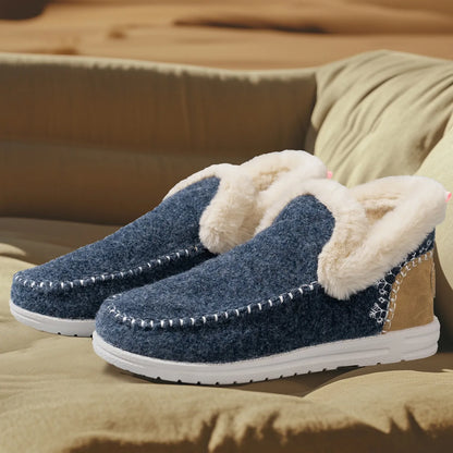 Orthopädische Winterstiefel aus Wolle für Damen, gemütliche Winterschuhe 