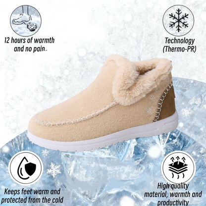 Orthopädische Winterstiefel aus Wolle für Damen, gemütliche Winterschuhe 