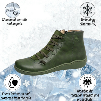 🔥Letzter-Tag-Aktion: 50 % Rabatt🔥 – Bequeme, handgefertigte Lederstiefel mit Fußstütze für Damen 