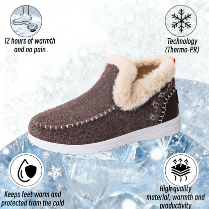 Orthopädische Winterstiefel aus Wolle für Damen, gemütliche Winterschuhe 