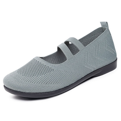 Women's Breathable Mesh Mary Jane Shoes – Easy Slip-On, Non-Slip Sole for All-Day Comfort