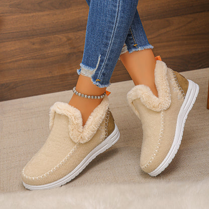 Orthopädische Winterstiefel aus Wolle für Damen, gemütliche Winterschuhe 