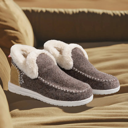 Orthopädische Winterstiefel aus Wolle für Damen, gemütliche Winterschuhe 