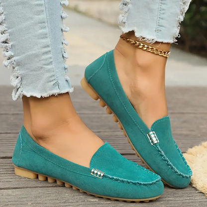 🔥Hot Sale🔥Waukris's Round-Toe Flats,Breathable Orthopedic Slip On Walking Shoes