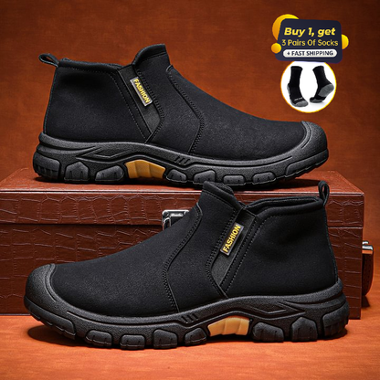 (🤜Work Hard for 5+ Years) Men's Anti-Smash Anti-Puncture Work Boots Waterproof Lightweight Comfortable Chelsea Boots