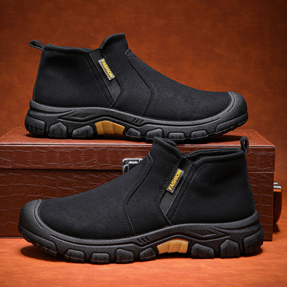 (🤜Work Hard for 5+ Years) Men's Anti-Smash Anti-Puncture Work Boots Waterproof Lightweight Comfortable Chelsea Boots