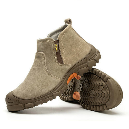 (🤜Work Hard for 5+ Years) Men's Anti-Smash Anti-Puncture Work Boots Waterproof Lightweight Comfortable Chelsea Boots