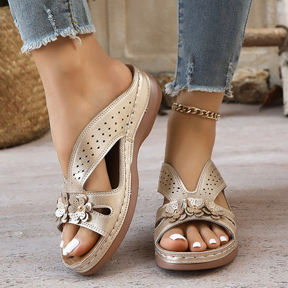 🔥Last Day Promotion 50% OFF - Women's Flowers Decor Arch Support Sandals