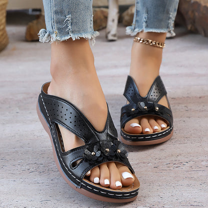 🔥Last Day Promotion 50% OFF - Women's Flowers Decor Arch Support Sandals