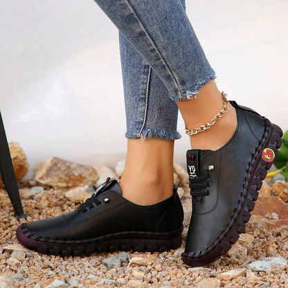 🔥Best Seller-Last Day Sale 60% OFF🔥Women's Hand-Stitched Uniqcomfy Wide Toe Box Leather Shoes