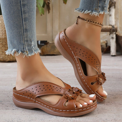 🔥Last Day Promotion 50% OFF - Women's Flowers Decor Arch Support Sandals