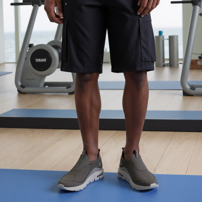 Men's Comfortable Waterproof Orthotic Walking Shoes Heightened Arch Support Non-slip Sports Shoes