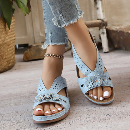 🔥Last Day Promotion 50% OFF - Women's Flowers Decor Arch Support Sandals