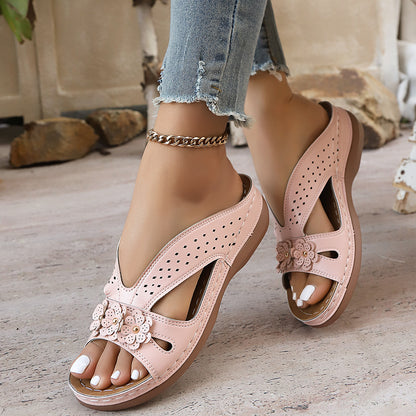 🔥Last Day Promotion 50% OFF - Women's Flowers Decor Arch Support Sandals