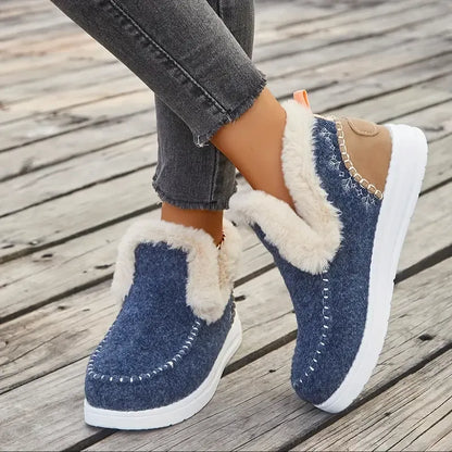 Orthopädische Winterstiefel aus Wolle für Damen, gemütliche Winterschuhe 